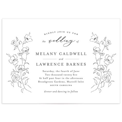 Ornamental Flowers Bridal Shower Invitations