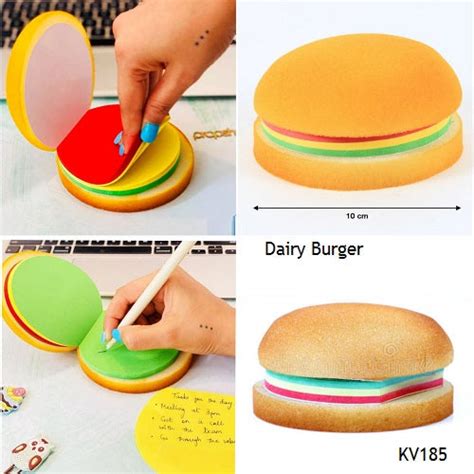 Sandwich & Burger Diary Shape Memo Pads Sticky Notes – Vensaa