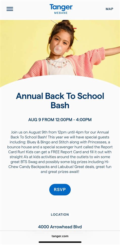 Back to school with Bluey Bingo Stitch and more, Tanger Outlets, Mebane ...