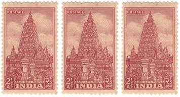 Mahaphilla India 1951 Archaeological Series 2 1/2 AS Mahabodhi Temple ...