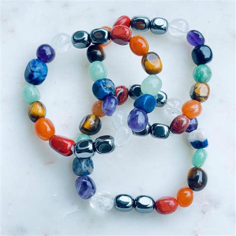 Seven Chakra Tumbled Bracelet