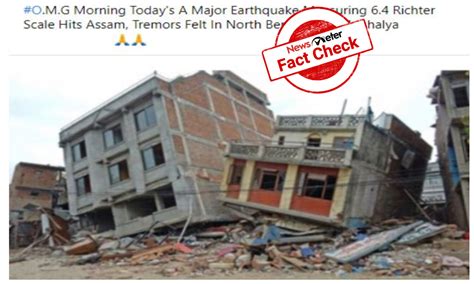 Collapsed building in viral image relates to Nepal quake, not Assam