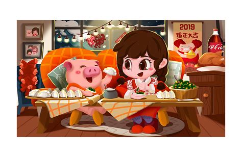 猪宝宝 新年快乐|插画|商业插画|赵小喵 - 原创作品 - 站酷 (ZCOOL)