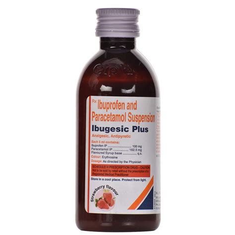 Ibugesic Plus Strawberry Flavour - Bottle of 100 ml Suspension : Amazon ...