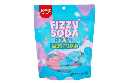 Amos Swedish Style Candy Fizzy Soda 9.5oz Bag - Grandpa Joe's Candy Shop