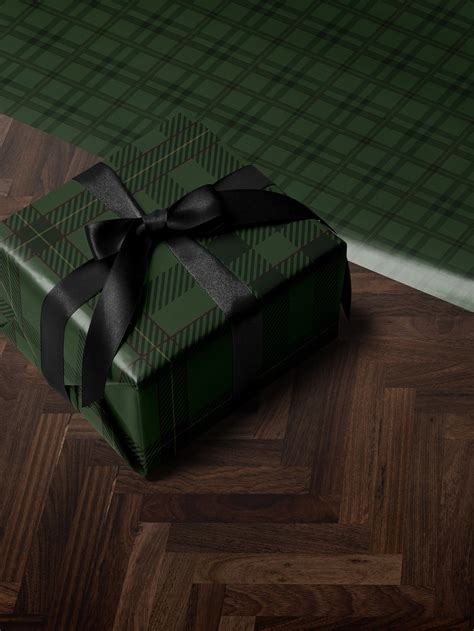 Green Plaid Wrapping Paper Holiday Gift Wrap Tartan Gift Wrap ...