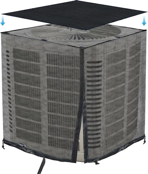 NANAHuang Full Mesh Central Air Conditioner Cover with Detachable ...