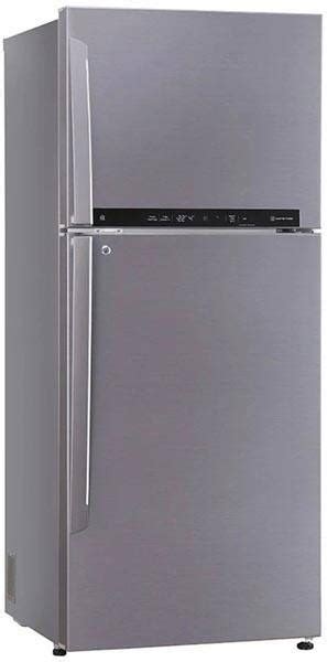 LG 437 L 3 Star Frost Free Double Door Refrigerator Shiny Steel (GL ...