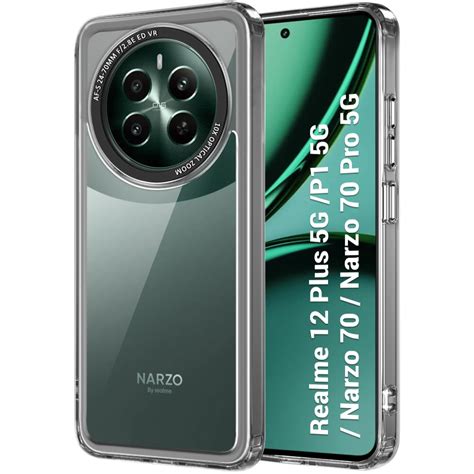 TheGiftKart Hybrid Shockproof Back Cover Case Compatible with Realme 12 ...