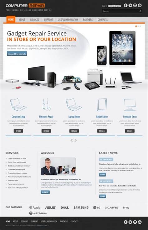 Computer Repair Website Examples 的图像结果