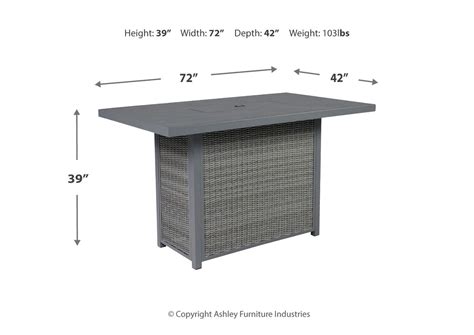 Palazzo Outdoor Bar Table with Fire Pit