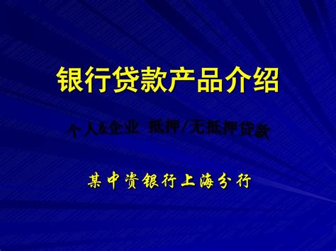 上海某银行无抵押贷款产品介绍_word文档在线阅读与下载_文档网