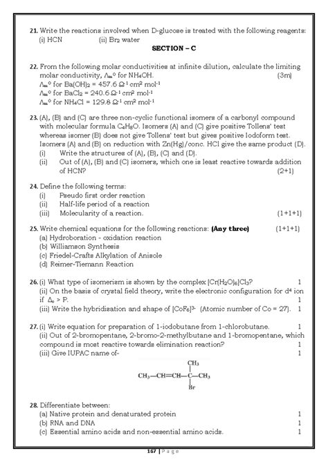 SQP Revision Paper - Write the reactions involved when D-glucose is ...