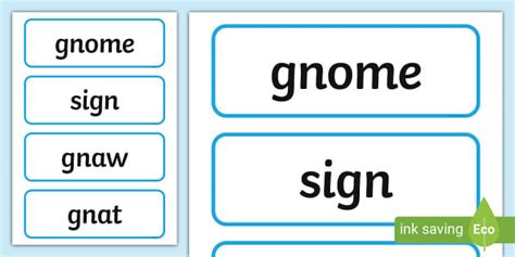 Twinkl - Phase 6 - Phonics - 'gn' Word Cards