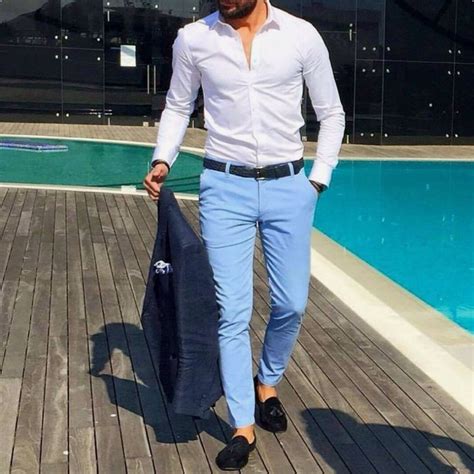 25 Men's Fashion Sky Blue Pants ideas | mens fashion, blue pants, mens ...
