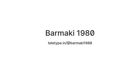 Barmaki 1980 — Teletype