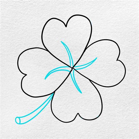 How to Draw a Four Leaf Clover - HelloArtsy