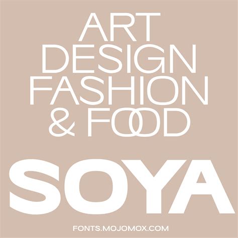 Soya—Chic, trendy font for modern food and fashion – Mojomox