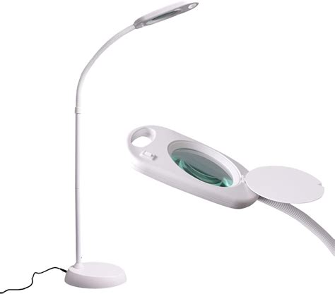 UMPOOL 2 in 1 Magnifying Floor Lamp 5X & Bright LED Floor Lamp Hand ...