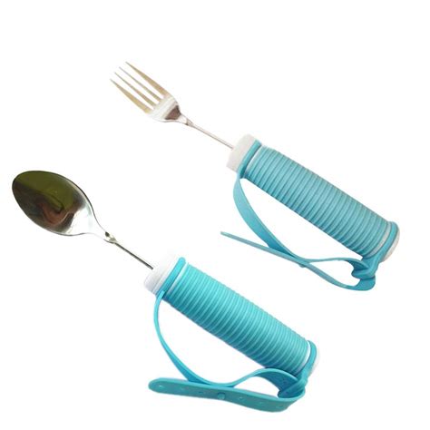 BIHIKI Eating Aids,360° Rotating Swivel Fork Spoon Handicap Eating Aid ...