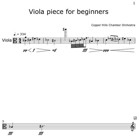 Viola piece for beginners - Sheet music for Viola