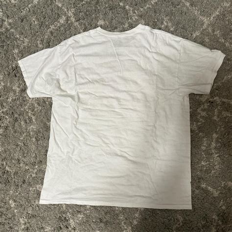 White Danny Duncan Shirt -worn once -like new -Large - Depop