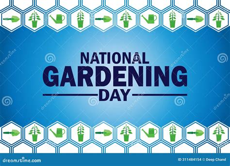 National Gardening Day, Background Stock Illustration - Illustration of ...