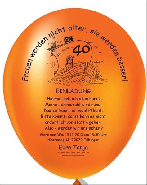 Einladungstext 40 Geburtstag Brunch