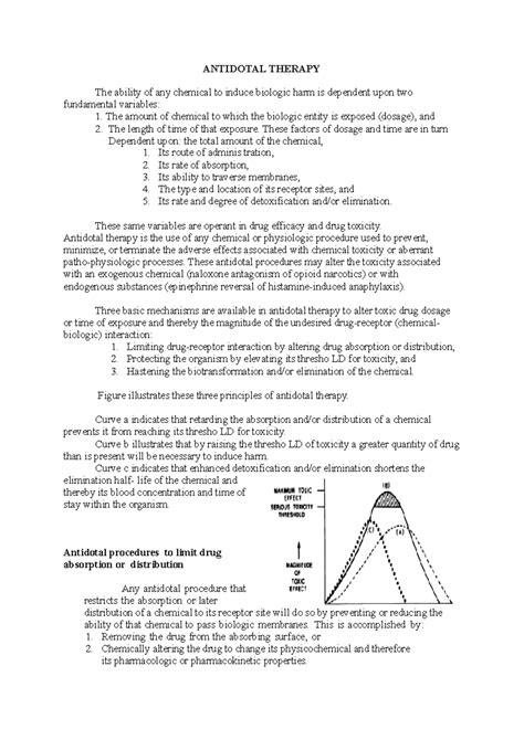 Antidotal Therapy - Lecture Notes on Mechanisms and Procedures 1-3 ...