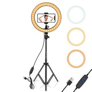 Coku Selfie Ring Light with Tripod Stand for Live Stream-LED Ring Light ...