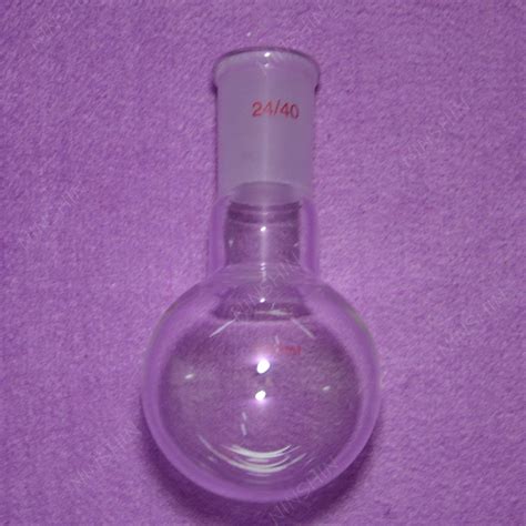 NANSHIN lab Glass,100ml,24/40,1 Neck,Round Bottom Glass Flask,Single ...