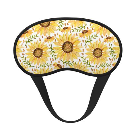 Gaeub Watercolor With Sunflowers Printed Sleep Mask, Eye Masks for ...