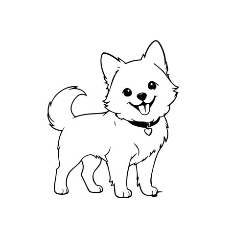 Premium Vector | Vector cartoon of a dog outline