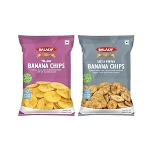 Balasa Salted & Black Pepper Banana Chips | Crunchy Kela Chips Snack ...