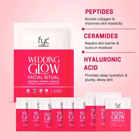 FYC PROFESSIONAL Wedding Glow Facial Ritual – 8 Step Facial Kit (185g ...