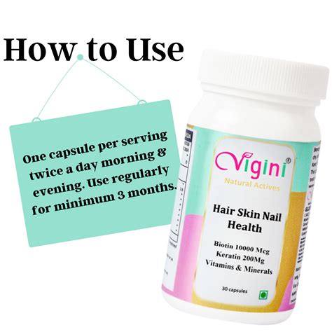Vigini Biotin 10000mcg Hair Growth, Healthy Glowing Skin Capsule, 30 C ...