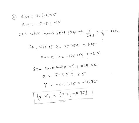 [Solved] Partitioning a Line Segment HW 5. Find the point P that ...