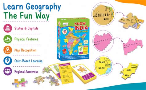 Creative's Know India, India Political & Physical Map, Jigsaw Puzzle ...