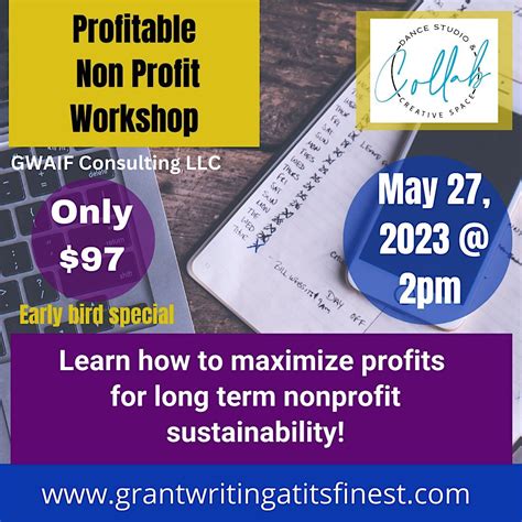 Profitable Non Profit Workshop, COLLAB Dance Studio and Creative Space ...