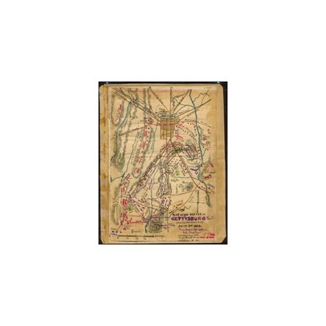 Buy 1863 Map of The Battle of Gettysburg, Penna. : Showing Positions ...