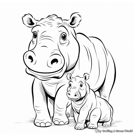 Hippo Coloring Pages