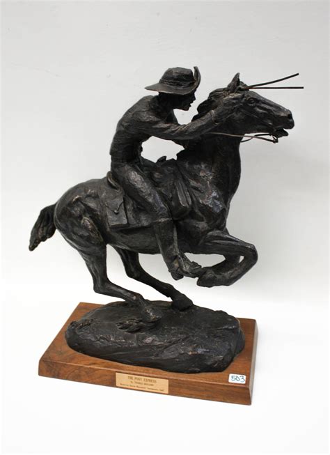 Lot - "THE PONY EXPRESS" CAST RESIN SCULPTURE, after Tho