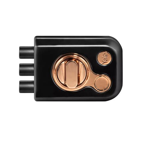 Yale Kratos™ RIM lock Tribolt, 4 Dimple Keys (Black Matt/Rose Gold ...