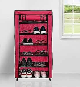 ROBMOB Multipurpose Collapsible 6 layers Metal Shoe Rack, Shoe Storage ...