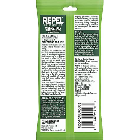 Repel Mosquito & Tick Insect Repellent Wipes | Academy