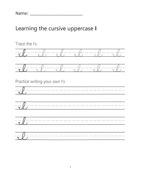 The Letter I In Cursive