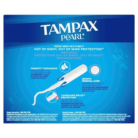 TAMPAX Pearl Plastic Unscented Tampon Jumbo Triple Packset consists of ...