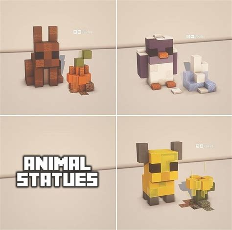 Image result for Minecraft Animal Statue Tutorial