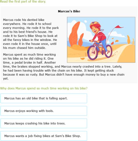 IXL - Read realistic fiction with illustrations (Class III English ...