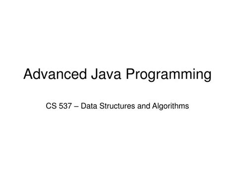 Advanced Java PPT 的图像结果